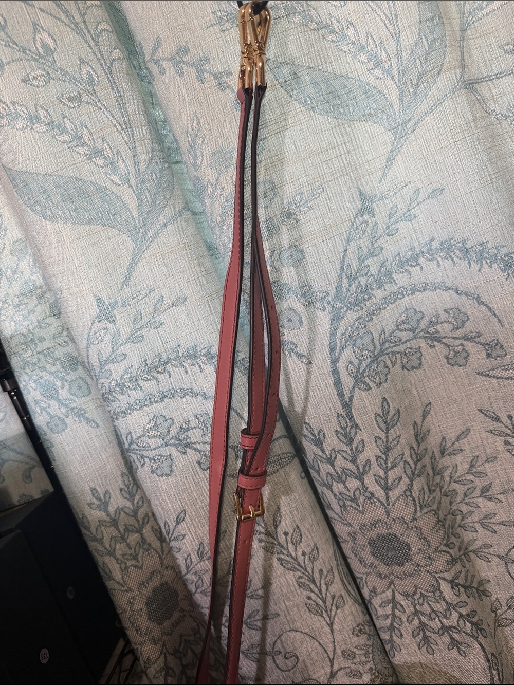Michael Kors Adjustable Pink Leather Crossbody Strap with Gold Hardware
